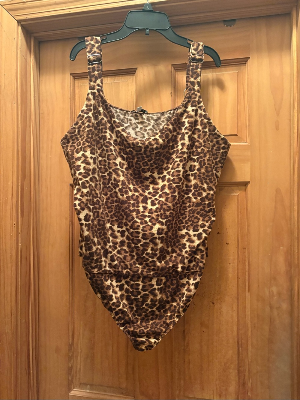 white birch Leopard Print Bodysuit in Brown & Cream